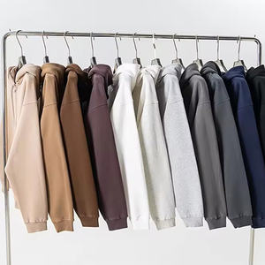 Sudadera con Capucha de Diseño, 500 Gsm, Algodón Grueso, Cierre de Cremallera, Corte Holgado, 100% Algodón, Cuello con Capucha, Estampado Invernal, Corte y Costura a la Moda - Product Image 2