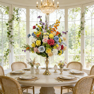 Boules de fleurs artificielles de style nouveau pour mariage, fête ou événement, personnalisables en soie. - Product Image 3