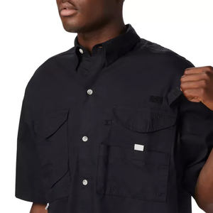 Camiseta personalizada con capucha y botones, camuflaje Guatemala, microfibra de poliéster, camisa de pesca con botones. - Product Image 4