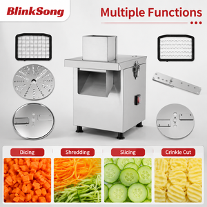 Machine à découper les légumes multifonctionnelle en acier inoxydable, électrique, pour trancher, couper en dés et en bâtonnets les frites, idéale pour les restaurants - Product Image 6