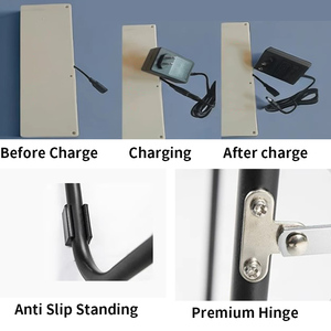 <span class=keywords><strong>Espejo</strong></span> de pie inteligente recargable de 71*26 pulgadas con LED, interruptor táctil, 3 colores de luces LED, diseño Art Deco, <span class=keywords><strong>marco</strong></span> de aluminio. - Product Image 3