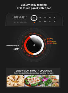 <span class=keywords><strong>AirFly</strong></span>-freidora de aire a vapor, horno de electrodoméstico inteligente, sin aceite, multicocina, revestimiento de acero inoxidable - Product Image 4