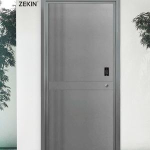 Puertas y Ventanas Metálicas Blancas Dobles Premium ZEKIN DOOR, con Luz Lateral, Seguridad Italiana, Acero Inoxidable, Cerradura Inteligente, para Villas Modernas - Product Image 3