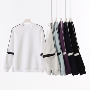 Collezione autunno/inverno Custom 380 grammi Casual a maniche lunghe felpa girocollo nuova moda tinta unita dei produttori - Product Image 1