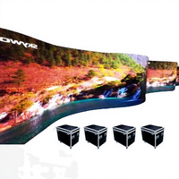Écran LED incurvé personnalisé 3D P3.91 pour intérieur, affichage segmenté personnalisé, 500x500, écran LED incurvé en aluminium moulé sous pression
