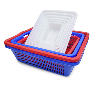 Cesta de Plástico Cuadrada Reforzada para Clasificación, 452x356x134mm, HDPE, con Drenaje, para Almacenamiento y Logística en Almacenes - Product Image 2