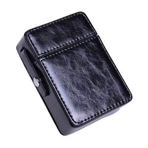 Estuche para Cigarrillos de Cuero PU con Tapa Abatible y Bolsillo para Encendedor, Organizador Resistente a Arañazos, Caja de Regalo Personalizada - Product Image 2
