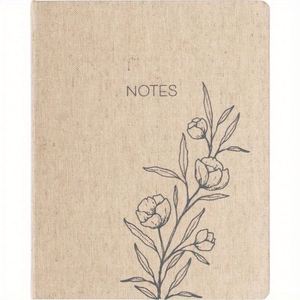 Large Plain Linen Cover Writing Journal 256 Ruled Cream Pages Ribbon <b>Bookmark</b> Lay Flat Desk Size Lined Notebook Made Guangdong - Product Image 2