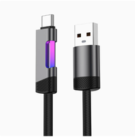 Cable de Carga Rápida 5A/6A con Flujo Luminoso, Compatible con Xiaomi, Apple, Huawei, Cable de Carga Súper Rápida