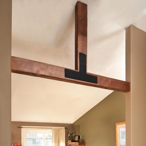 Nhiệm Vụ Nặng Nề 4Pcs T Bài Khung 14x10 ''T Phẳng Sửa Tấm 4x4,6x6 Màu Đen Bột Tráng Gỗ Gỗ Pergola Chân Đế T Khung - Product Image 6