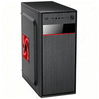 Boîtier PC de jeu Meway 340-8 Micro ATX Mid Tower, 7 emplacements PCI, 2 baies HDD/2 baies SSD, montage multi-ventilateurs, robuste, pour bureau/bureau à domicile