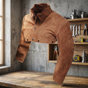 Housse de protection en daim marron avec fermeture à bouton, résistante aux abrasions, usage général, sans trou pour le pouce - Product Image 3