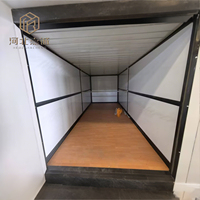 Maison conteneur mobile de 20 pieds, petit bar préfabriqué, local de stockage, cabane, bureau, dortoir pour travailleurs, résistant au vent et à l'eau