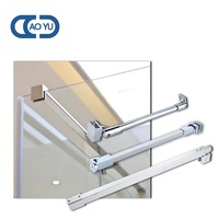 Barre de support de porte de douche moderne en acier inoxydable pour salle de bain en verre Design élégant en acier inoxydable
