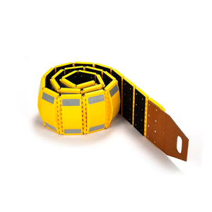 Reductor de velocidad portátil enrollable de plástico 3000x230x50mm Amarillo Negro 50mm de altura Seguridad vial - Product Image 1