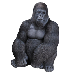 Grande sculpture en résine et fibre de verre, artisanat, King Kong, statue de gorille mâle géant, taille réelle - Product Image 2