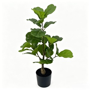 Artificial <b>Tree</b> Green Potted with Piano Leaf Banyan Ornaments for Living Room Floor Simulation - Product Image 1