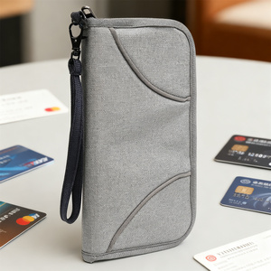 Porta Passaporto <span class=keywords><strong>con</strong></span> Protezione RFID e Cinturino Staccabile per Viaggi, Portafoglio Multi-Scomparto per Viaggi in Famiglia, Essenziale per l'Aeroporto - Product Image 5