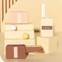 FF5021 3-in-1 Mini Wiederverwendbare Fusselentferner-Bürste Reise-Tierhaar-Entferner Klebepapier Tragbare Fusselrolle