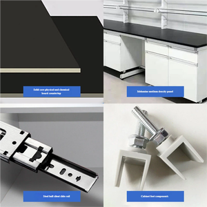 Edelstahl-Labortisch, Ganzstahl-Labortisch, Belüfteter Labor-Testtisch, Zentraler Geräte-Arbeitstisch - Product Image 2