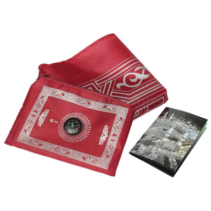 <span class=keywords><strong>Tapis</strong></span> de prière musulman carré moderne, imperméable, en polyester, avec <span class=keywords><strong>boussole</strong></span>, lavable, pour la maison ou les voyages - Product Image 3