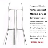 Pantalon multifonctionnel à quatre barres support de moulage de tir Mannequins support de pantalon de cintre invisible pour accessoires de tir de vêtements