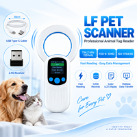 Pemindai Mikrocip Hewan Peliharaan Anjing Kucing Portabel ISO11784/85 134.2KHZ 125KHZ Pembaca RFID Hewan FDX-B