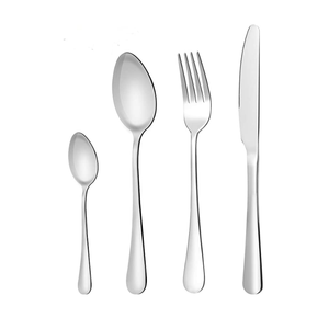 Silver โมเดิร์น Inox Flatware สแตนเลสโลหะมีดส้อมช้อนส้อมช้อนส้อมช้อนส้อมช้อนส้อม - Product Image 1