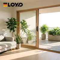 Puertas Corredizas de Patio de Vidrio Modernas de Alto Rendimiento, Resistentes a Impactos de Huracanes e Impermeables, con Malla de Acero Inoxidable, para Jardín de Villa, Eloyd