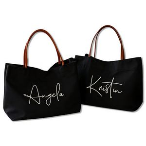 Custom Canvas Tote <b>Bag</b> for <b>Bridesmaids</b>, Personalized Wedding <b>Gift</b> <b>Bag</b>, Women's Handbag, Bridal Shower <b>Gifts</b> for Her - Product Image 2