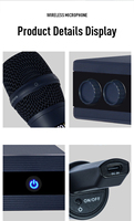Système de microphone sans fil professionnel AIDI AK-835 à double canal UHF, cardioïde, à condensateur, portable, en plastique, pour les performances sur scène