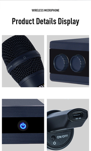 AIDI AK-835 Çift Kanallı UHF Profesyonel Kondenser El Tipi Kablosuz Mikrofon Sistemi Sahne Performansı Düğün Fabrikası için - Product Image 2