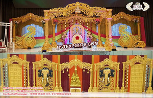 Mandap DE BODA tallado en fibra dorada, Mandap DE BODA tallado en oro, elegante, de Francia - Product Image 3