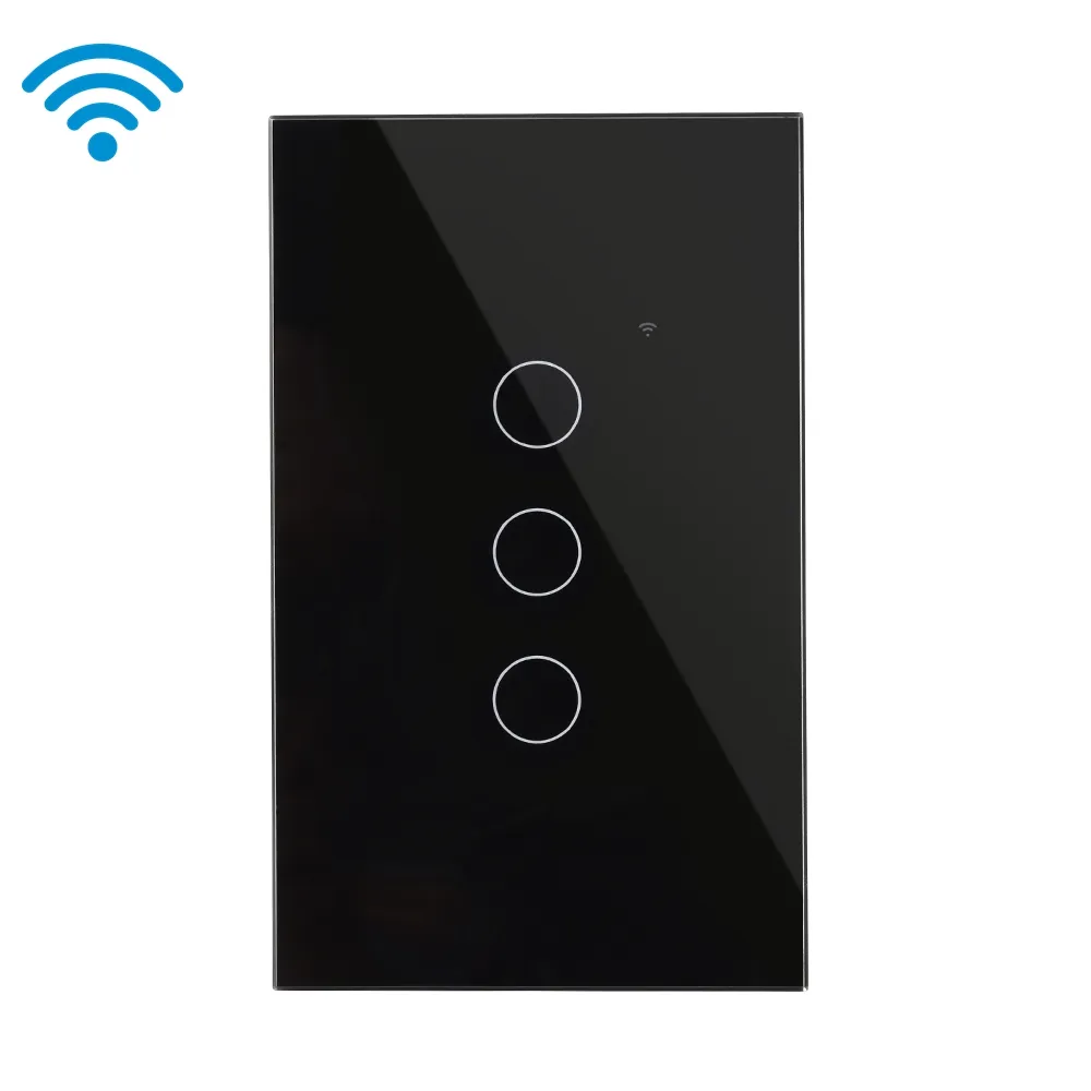 Custom High Quality Wifi Zigbee Switch Smart Home Wall 3gang Tuya Touch Smart Switch