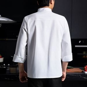 Polyester Cotton <b>Jacket</b> Fabric Restaurant Parcel Workwear Uniform for Ladies Work Kitchen Cooking Aprons and <b>Chef</b> Coat - Product Image 4