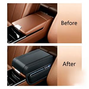 Cuscino <span class=keywords><strong>Universale</strong></span> per <span class=keywords><strong>Bracciolo</strong></span> <span class=keywords><strong>Auto</strong></span> con Organizer Laterale, Morbido Cuscino in Memory Foam con Borsa Portaoggetti - Product Image 1