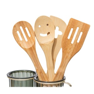 ชุดตะหลิวไม้ไผ่ 4 ชิ้น อุปกรณ์ครัวน้ำหนักเบาสำหรับผัดและเสิร์ฟซุป - Product Image 3