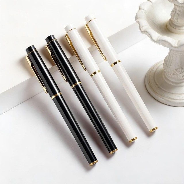 Promotion Cheap Plastic Gel Pens Wholesale Slim Signature Pen 0.5mm Blue Ink with Custom Logo Corporate Advertising