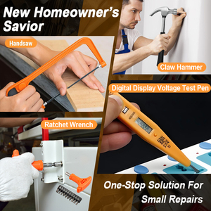 Solude nhựa hộp công cụ lưu trữ trường hợp tuốc nơ vít búa thấy cờ lê Ổ Cắm Công cụ phần cứng 82 miếng dụng cụ cầm tay thiết lập cho hộ gia đình - Product Image 5