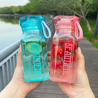 Botella de Agua Deportiva Creativa Personalizada de 500 ml con Tapa, Precio de Fábrica, Entrega Rápida, Conveniente para Niños, Regreso a Clases