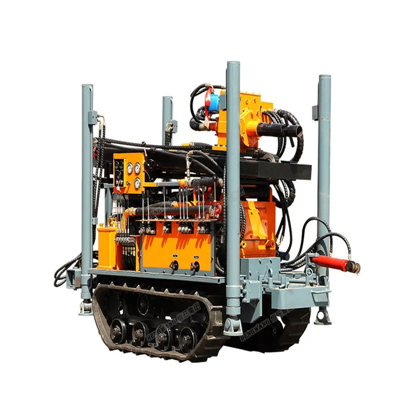 European popular 150m 100m deep borehole water well drill rig machine with air compressor and mud pump