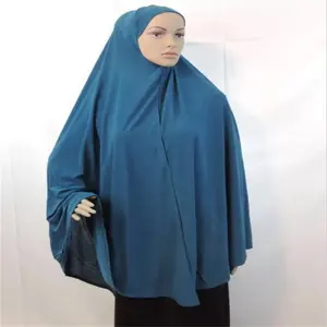Mükemmel sıkı altında başörtüsü anında eşarp başörtüsü tek parça Polyester kadınlar için orta boy şal müslüman hicap Khimaar elbise