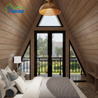 Villa moderne de luxe à deux étages Installation rapide Maison préfabriquée Triangle en bois A-Frame Tiny House Kit