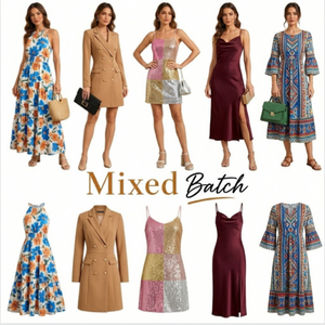 Vestido estilo vacaciones, vestido largo estampado de manga corta, ropa de verano para mujer con estampado aleatorio. - Product Image 1
