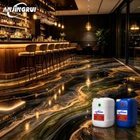 Peinture époxy pour sols en résine auto-nivelante antidérapante facile à nettoyer, peinture époxy pour sols en sable coloré, revêtement de sol époxy pour bar, café, restaurant