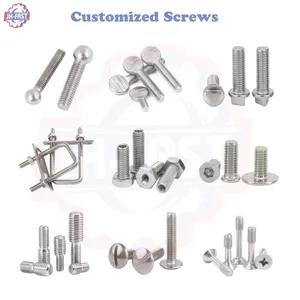 Fastener manufacturer customized screw brass carbon stainless steel custom logo Slotted shoulder non-standard machine screw