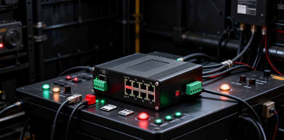 Industrial L2+ Managed 8-Port Gigabit Ethernet Switch with 2-Port 1000X SFP Fiber Uplinks for High-Density Networks