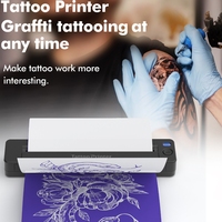 Impresora de Plantillas Luckjingle A4, Impresora de Tatuajes Compatible con PC y Móviles, 50KM de Duración, Corrección Automática para Distribuidores Mayoristas, Personalizable