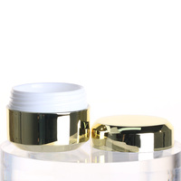Pots de gommage corporel de luxe à paroi épaisse, dorés, 5g, 10g, 15g, 30g, 50g, emballages vides, conteneurs à joint hermétique