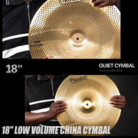 18-inch China Cymbal, Hammered Alloy Cymbals, Professional Percussion Instruments, Musical Instrument Parts